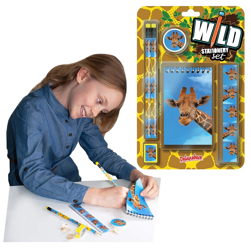 Wild Stationery Set - Giraffe from Deluxebase. These Fun School