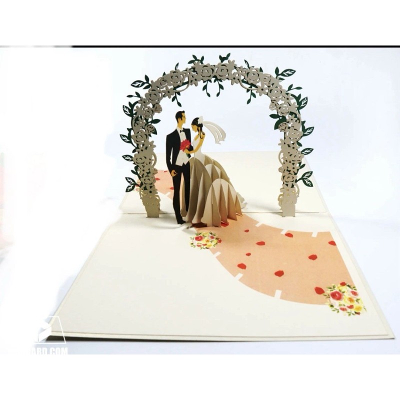 Pop Marks Cards Wedding Day 3-D Pop-up Card