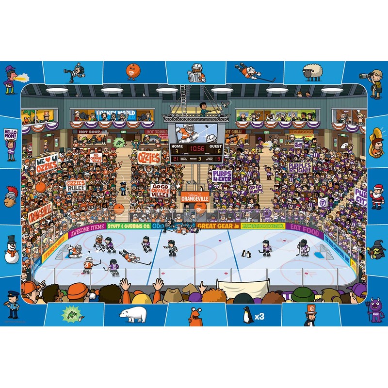 EuroGraphics Hockey Spot & Find 100 Piece Puzzle