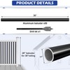 Kinchoix 50 Pack 36" Aluminum Deck Balusters Round Black Deck