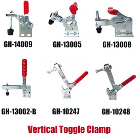 Toggle Clamp, Vertical Quick Release Heavy Duty Holding Capacity Hand Tool for Welding, Woodworking and Molding - GH-13005 68kg 150 Lbs
