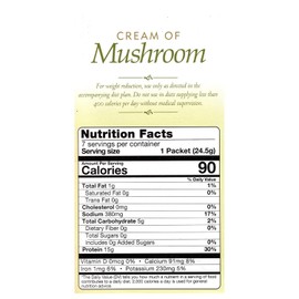 FITWISE - High Protein Soup, 15g Protein, Low Calorie, Low Fat, Low Carb, Ideal Protein Compatible, 7 Servings Per Box (Cream of Mushroom)