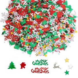 Confetti Christmas, Christmas Confetti Decoration, Christmas Scatter Decoration, Scatter Pieces, Christmas Decoration, Christmas Confetti for Christmas Decoration for Crafts, Merry Christmas Table