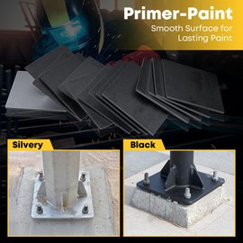 4 Pcs 10x10 Steel Plate - Steel Base Plate 10x10, Laser Cutting Square Weldable Metal Plates, Heavy Duty Hot Rolled Metal Plates for Construction Support and Welding Practice, 1/4" Thick