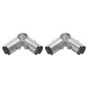 QUARKZMAN 90 Degree Structural Pipe Connectors 2 Pieces Chain Link