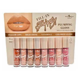 Italia Deluxe Set 8 Labiales Gloss Voluminizador Fill In Thirsthy Italia