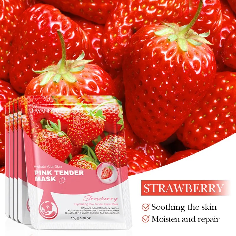 🔥 10pz mascarilla hidratante veg frutal para toda piel Vitaminas
