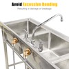 Installation Kit for Wall Mount Commercial Faucet, Brass 90 Degree