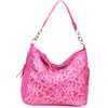 Laser Cut Bling Hobo fashion CCW Bag Faux Leather Concealed