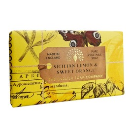 The English Soap Company, Sicilian Lemon & Sweet Orange Soap Bar, Anniversary Collection, 200 g
