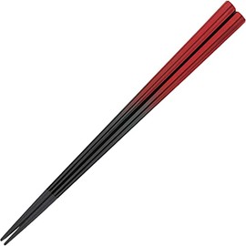 Fukui Craft Chopsticks PBT Resin Coated Chopsticks, Made in Japan, Dishwasher Safe, Heptagon Chopsticks, Vermilion Black, 8.9 inches (22.5 cm), Made in Japan