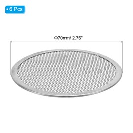 PATIKIL Germination Lids, 6 Pieces 70 mm Stainless Steel Strainer Lids for Wide Mouth Preserving Jars, Silver Tone