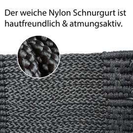 Cord Belt Horse Cords Saddle Girth Size 90 cm - 140 cm, Saddle Girth for Optimal Pressure Distribution and Freedom of Movement (100 cm, Black)