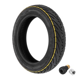 LHROPA 60/70-6.5 10-inch Rubber Explosion-proof Tubeless Tire + Straight nozzle Replace for Segway Ninebot Max G30LP G30 G30E Electric Kick Scooter Tyre Parts