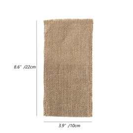 Alnicov 20PCS Natural Burlap Lace Utensil Cutlery Holders Pouch,Jute Napkin Holders Bags for Wedding Party Dinner Thanksgiving Banquet Tableware Decorations