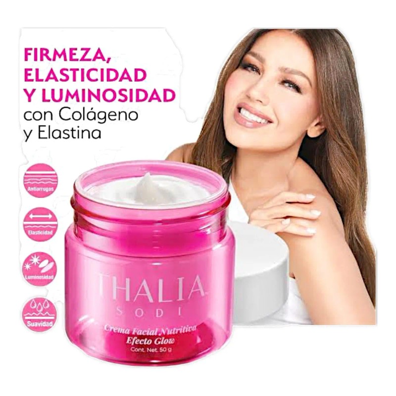Crema Facial Nutritiva Arabela Efecto Glow Thalia Sodi 50g Día