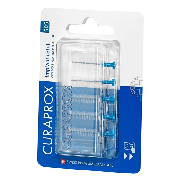 Curaprox Interdental Brushes CPS 505 Implant Refill, Pack of 5,