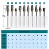 10PCS Carbide Burr Set 1/8 Inch Shank Rotary Tool Bits