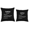 Layla name funny fake definition women, girl, baby name Throw