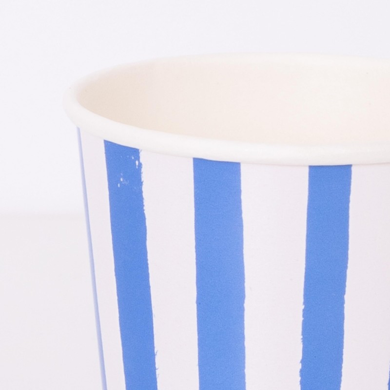 Meri Meri Mixed Stripe Cups (Pack of 8)