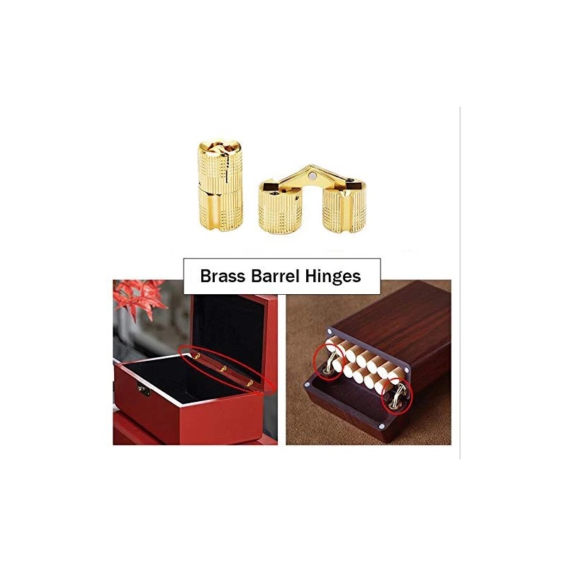 Miao Jin 12 Pcs 10mm Brass Barrel Hinges Hidden Invisible