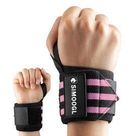 Muñequeras Gym, Muñequera De Soporte,Wrist Wraps,1 Par Correas de Muñeca, Aumentar a Presión, High Elasticity, Adecuado para Entrenamiento, Gimnasio, para Hombres y Mujeres Rosa