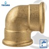tecuro 90° Brass Angle with Internal Thread on Both Sides