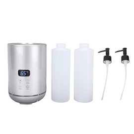 ZJchao Masaje de Aceite Calentador Temperatura Ajustable Locadora de Aceite Luces de Ambiente de 2 Dispensador de Botellas para la Experiencia Relajante de Spa (Enchufe de EE. UU.)