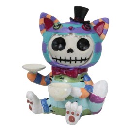 Furry Bones Whimsical Wonderland Cheshire Cat Alice Skeleton Figurine Furrybones