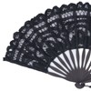 DILW Abanico de Mano, Abanico de bambú, diseño de Encaje