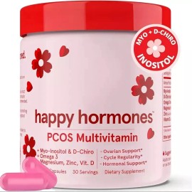 HELLOYOUNG Happy Hormones Multivitamin for PCOS -D-Chiro Vitamin 120 Count