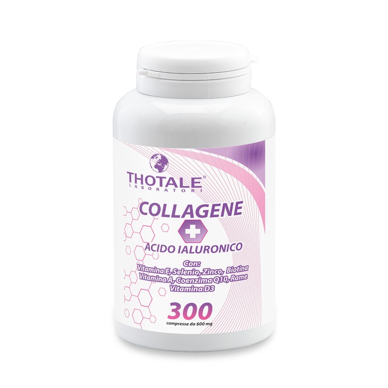 Collagene Idrolizzato 2000mg e Acido Ialuronico, 300 Compresse, Integratore Collagene,