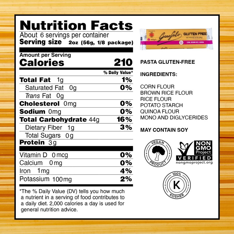 Garofalo - Premium Gluten-Free Spaghetti Pasta, Italian Made, Corn, Rice,