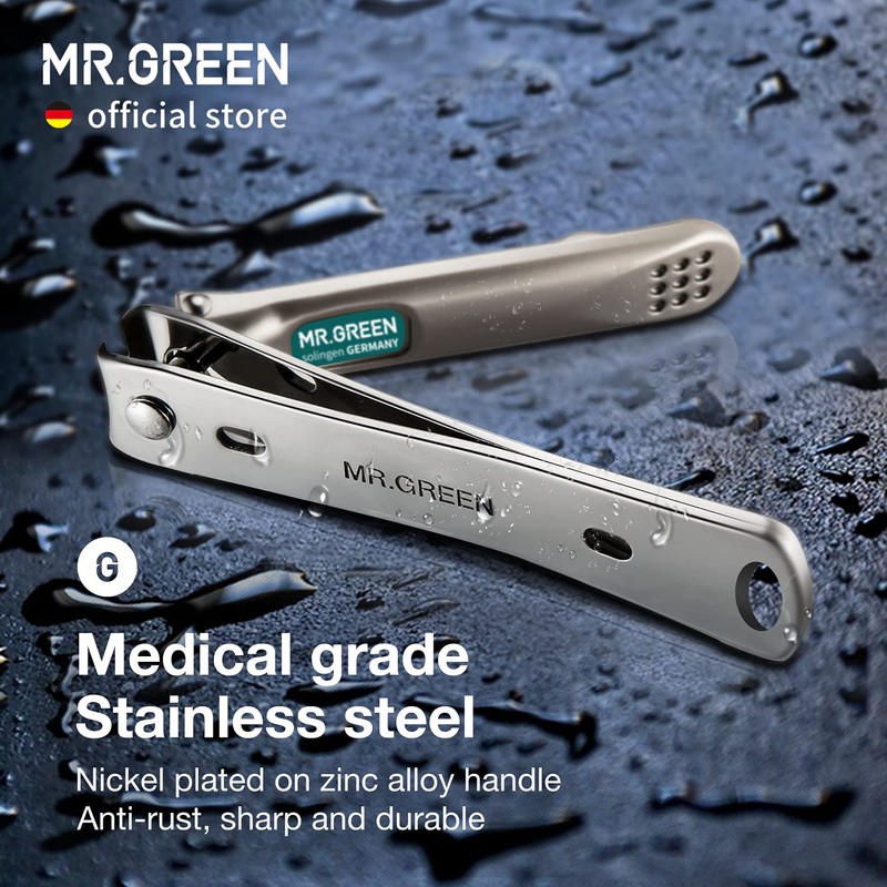 MR.GREEN Nail Clippers Curved Blades Fingernail Cut Nippers Manicure Scissors