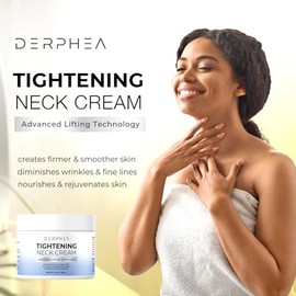 DERPHEA Neck Tightening Cream: Tighten and Lift Neck Cream For Tightening and Firming, Fine lines, Loose & Sagging On Face, Decollete & Other Skin Areas - 3.4 Oz