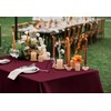 Lumaycens 10 Packs Satin Tablecloth 57 x 108 Inch Burgundy