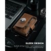 DODENSHA AirTag Wallet, RFID Blocking Genuine Leather Pop Up Credit