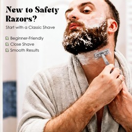 THURLADY Double Edge Safety Razors for Men, Reusable Single Blade Razor