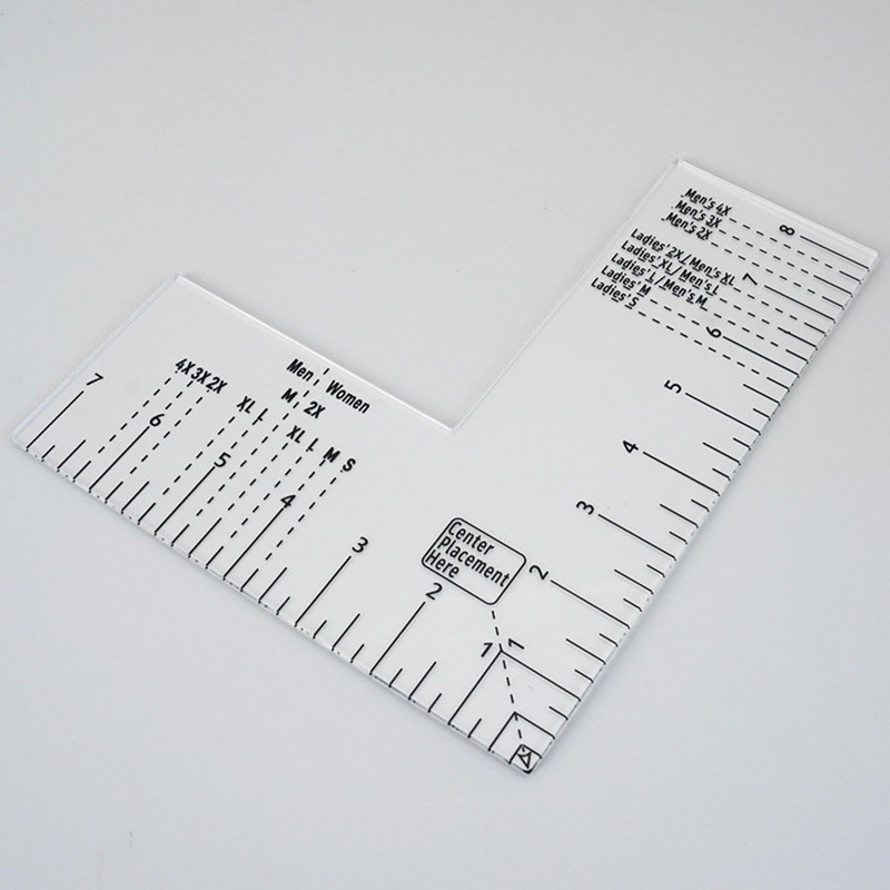 Tshirt Ruler Guide Left Chest Placement Tool T Shirt Ruler