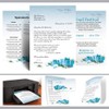 Paper-Media Christmas Envelopes with Window Blue Christmas Gifts DIN Long