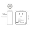 Nekmit Dual Port Ultra Thin Flat Usb Wall Charger With