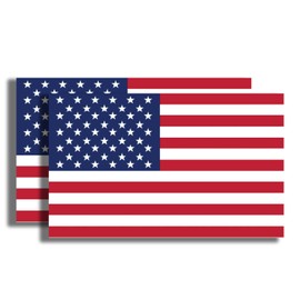 American Flag Magnet, 5x8 Inches, 2 Pack, Heavy Duty Strong Magnet, for Car Truck Toolbox Locker Mailbox Any Magnetic Surface, Made in USA - 5x8 2Pack (2, 5"x8")