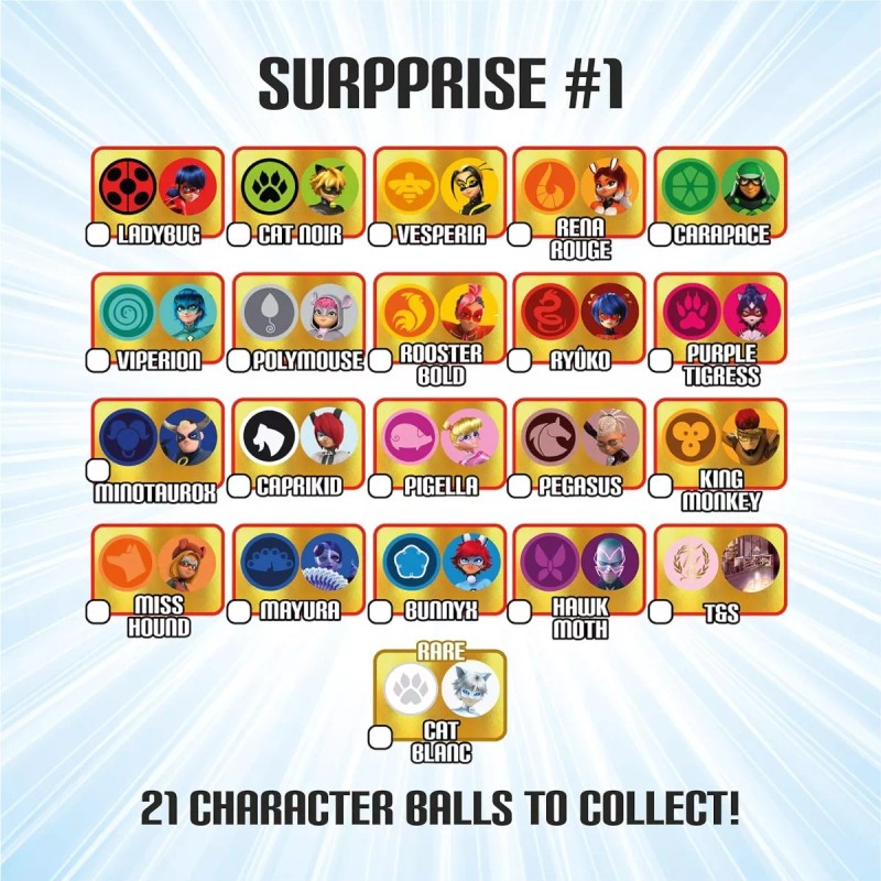 Peluche Miraculous Peluche Sorpresa Miraball 4 Sorpresas 2 Capsulas