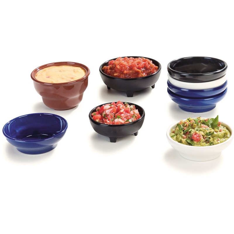 Carlisle FoodService Products 087803 Molcajete Ramekin, 8 oz. Black, Melamine