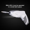 Electric Screwdriver Rechargeable Drill with LED Magnetic Bits HandHeld Power