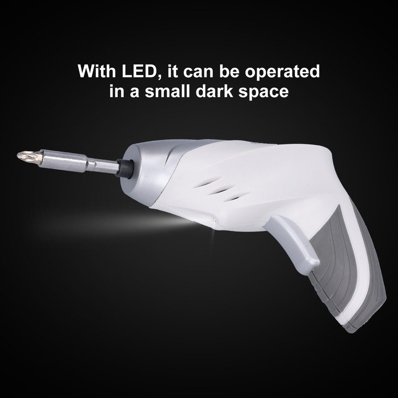 Electric Screwdriver Rechargeable Drill with LED Magnetic Bits HandHeld Power