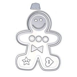 Gingerbread Man Christmas A2 Fold It Die Cuts for Card-Making and Scrapbooking by The Stamps of Life