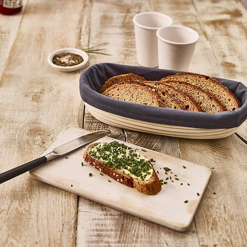 WINBST Oval Proofing Basket Wicker Proofing Basket Bread Dough Proofing