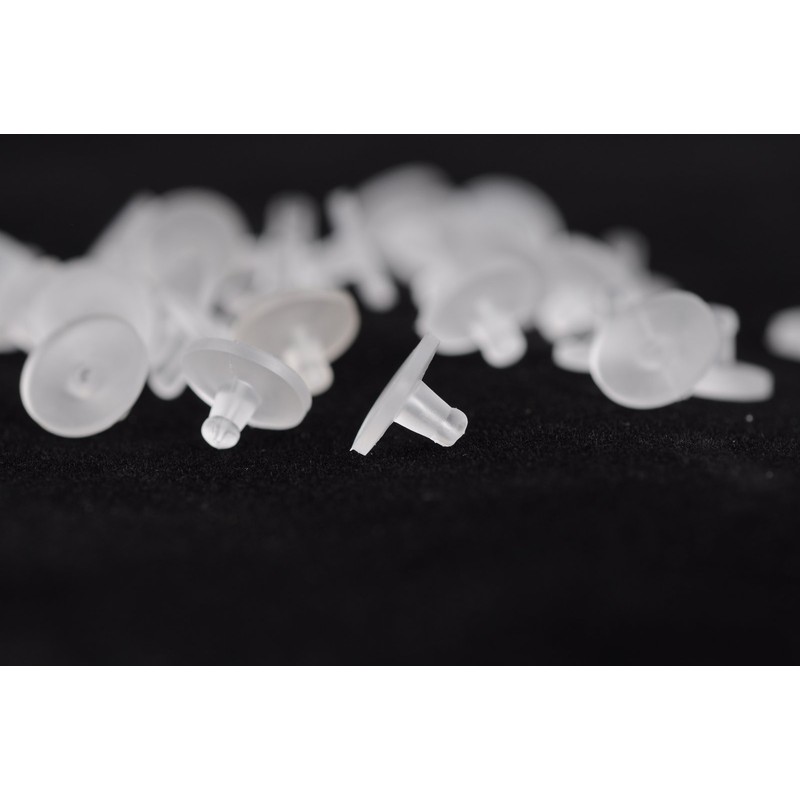 GoProver 100 Pack Earring Backs Earring Stoppers Clear Rubber Bullet