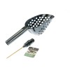 Sona Enterprises 14" Black Sand Scoop with Hole & Brass
